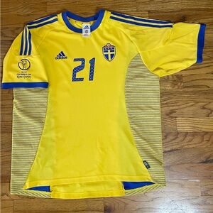 ZLATAN IBRAHIMOVIC SWEDEN 2002 ADIDAS JERSEY